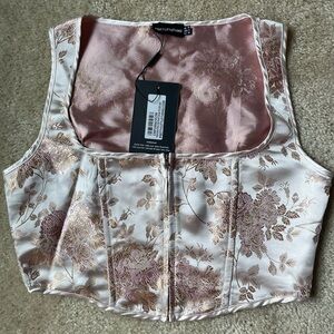 NWT pink floral PLT top